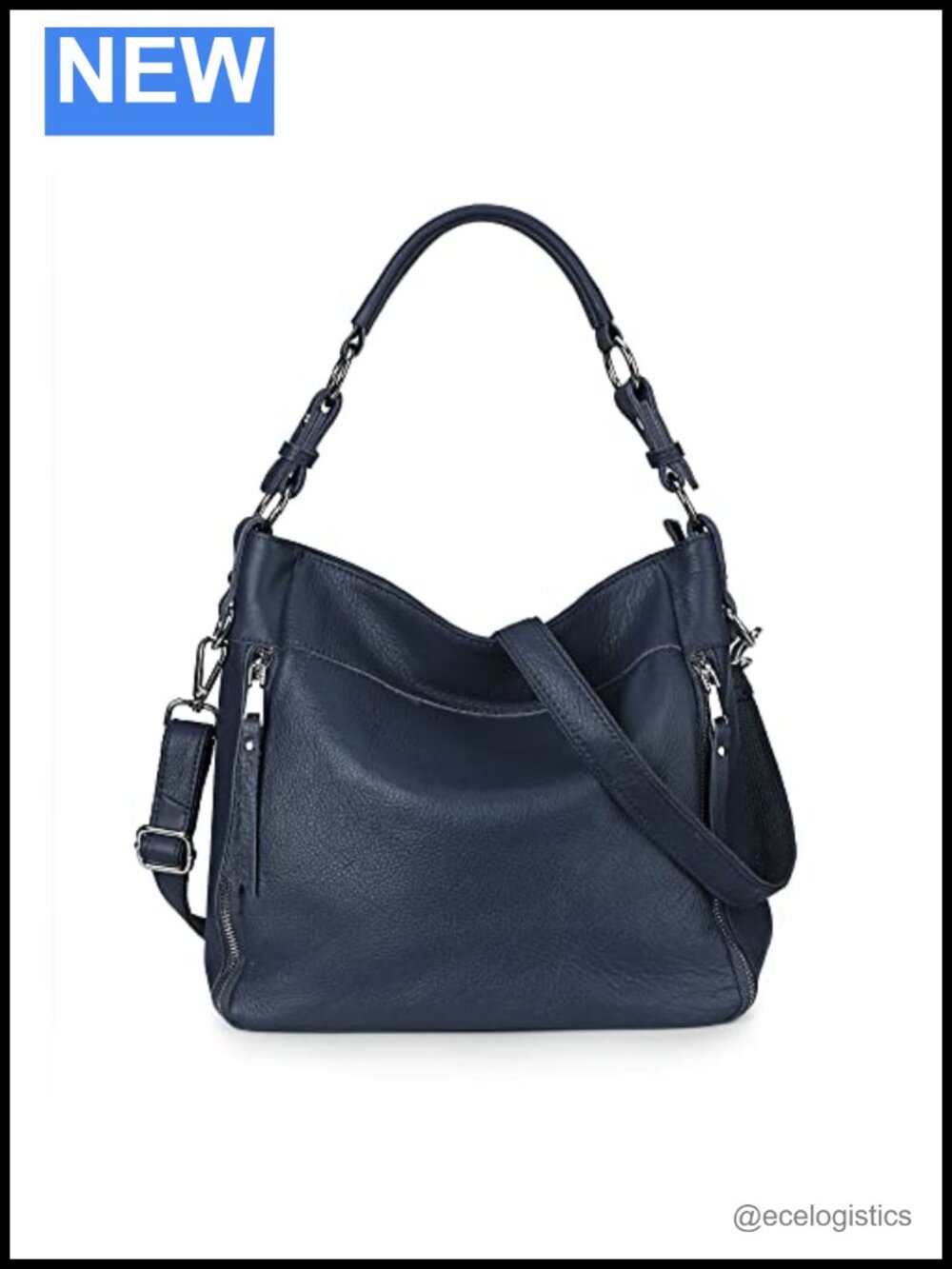 Genuine Leather Hobo Handbag Purse Crossbody Shoulder Bag with Strap